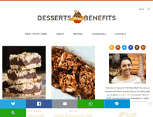 Tablet Screenshot of dessertswithbenefits.com